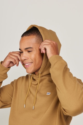 Lee Regular Fit Normal Kesim Pamuk Kapüşonlu İçi Polarlı Hardal Sweatshirt L80YRY84 Açık Kahverengi