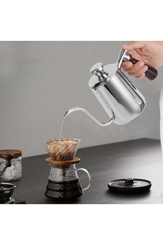 600ml Gooseneck El Yapımı Demlik Kaiyi Gosterildigi Gibi