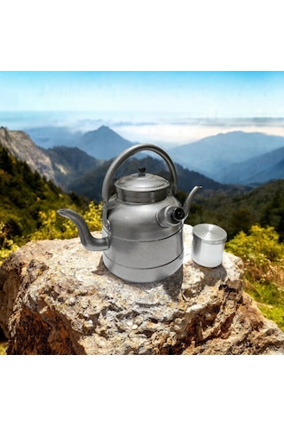 Funasgroup Avcı Çoban Kampçı Çift Taraflı Çaydanlık Süzekli 3 Litre
