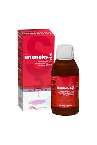 İmuneks Farma İmuneks-Ş Beta Glukan (1,3/1,6) ve Aserola Meyve Tozu içeren Sıvı Takviye Edici Gıda İmuneks Farma İmuneks-Ş Beta Glukan (1,3/1,6) ve Aserola Meyve Tozu içeren Sıvı Takviye Edici Gıda