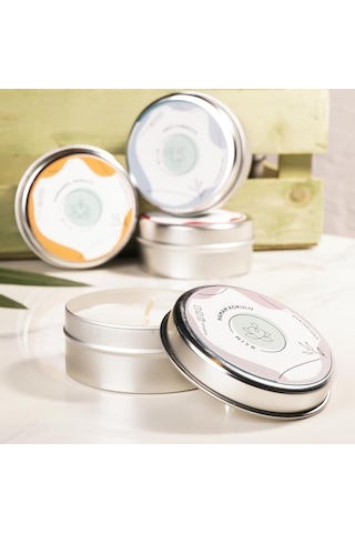 Mitr Hamam Aromalı Metal Mum Çok Renkli