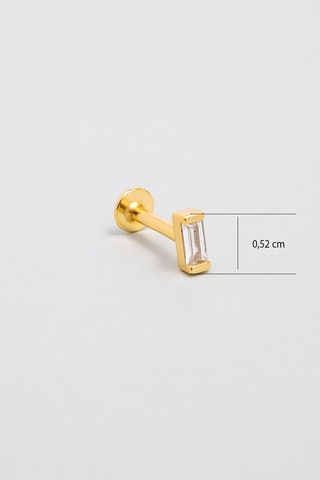 Baget Işıltısı 18 Ayar Sarı Altın Kaplama Gümüş Tragus-helix Piercing Sarı