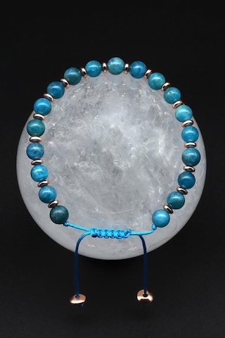 Alibaba Doğaltaş Apatit Doğal Taş Makrome Örme Bileklik