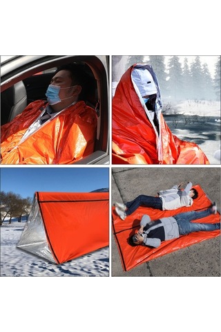 Pazly Portatif Turuncu Uyku Tulumu Seti, 2 Adet, Hafif Ve Kompakt, 2 Boyut Seçeneği Turuncu