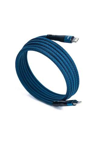 Bmlc-02 Mavi Manyetik 1,5 M Hızlı Şarj Kablosu Type-c - Lightning, 3 A