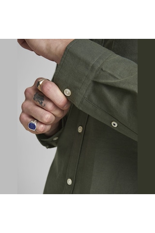 Jack & Jones Klasik Oxford Gömlek 12182486 Forest Night Koyu Yeşil