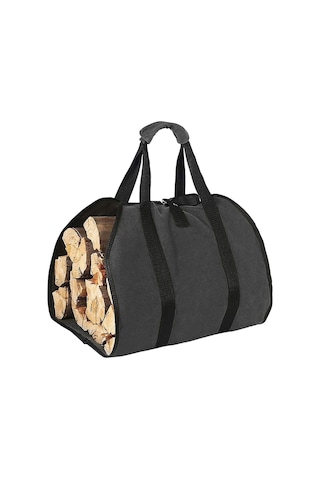 Sones Açık Hava Büyük Kapasiteli Yakacak Odun Depolama Çantası Taşınabilir Ve Dayanıklı Günlük Tutma Kiti, Stil: 600d Pvc Siyah