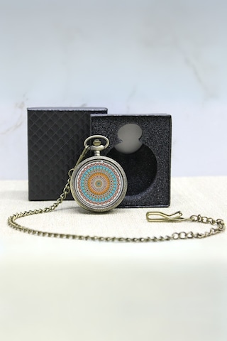 Büro Ev Ofis Hediyesi İçin Kutulu Antik Mandala Figür Köstekli Saat