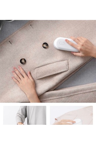 Dancemonkey Xiaomi Mijia Giysi Saç Çıkarıcı Topu, Saç Topu Düzeltici Usb Şarj Edilebilir Beyaz