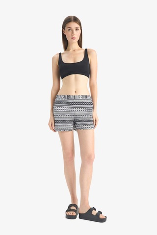 Defacto Etnik Desenli Deniz Şortu-fall İn Love T5232az25smbk27 Siyah