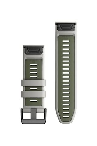 Garmin Quickfit 26 Sis Gri/meşe Silikon Saat Kordonu Araçsız Hızlı Değişim Akıllı Saat Ve Bileklik Aksesuarları