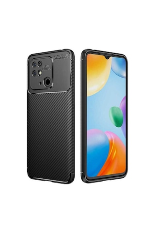Xiaomi Redmi 10c Kılıf Zore Negro Silikon Kapak Siyah