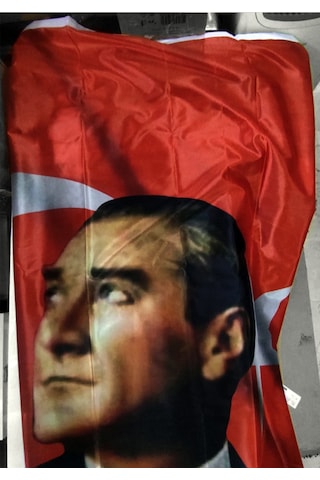 Atatürk Baskılı Türk Bayrağı 200x300 Cm / 2x3 Metre - Raşel Kum