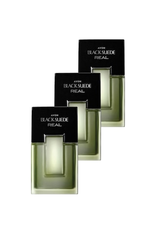 Avon Black Suede Real Erkek Parfüm EDT 3 x 75 ML