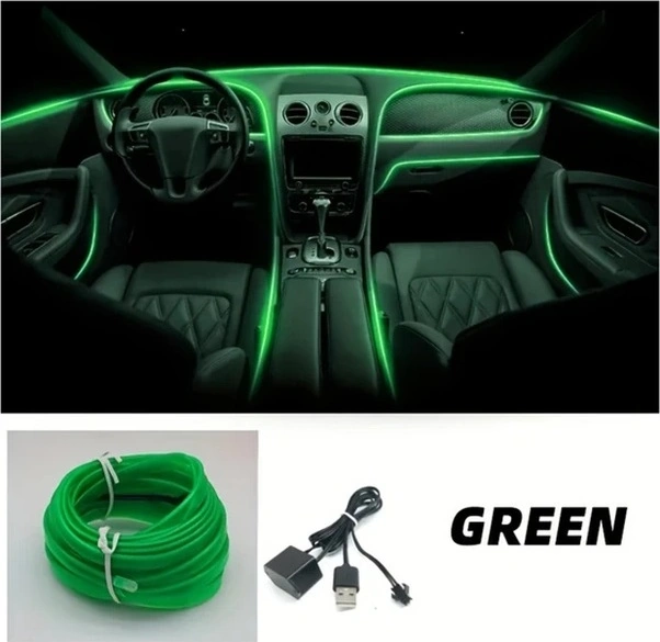 Trendooze 118.11 İnç Kırmızı Usb Led İç Aydınlatma Şeridi Araç Dekorasyonu İşık