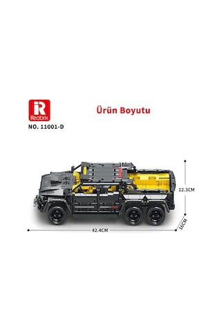 Reobrix Technic 11001-d Mercedes Benz G700 Brabus Araba 6x6 Motor&kumanda Yaratıcı Yapı Blok Seti Building Block 2162parça