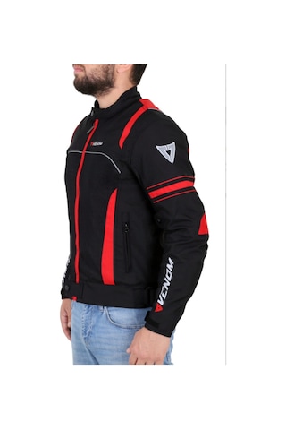 Venom Motosiklet Motorcu Siyah-kırmız Spin Motorcu Mont