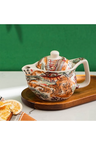 Kosova Dem-131-1 Isıya Dayanıklı Porselen Demlik 400 Ml Çok Renkli