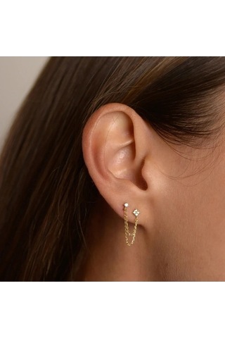 Flybuy Yeni Tasarım Huitan Çıtçıt Püskül Küpe Kadın Gümüş E2077, 1.5cm Sallantılı Gümüş Küpe, Trendy Geometrik Model, Kadınlar İçin Moda Aksesuar Gümüş