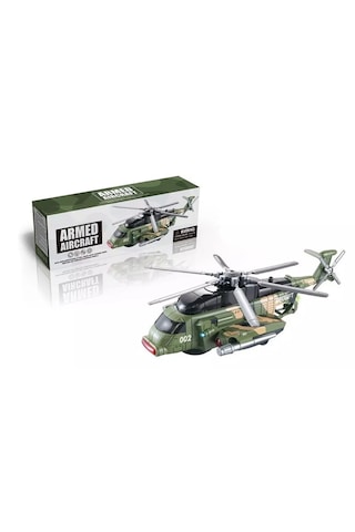 Pilli Çarp Dön Askeri Helikopter Işıklı Sesli