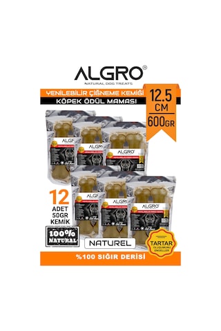 Algro Doğal Ödül Kemiği Sığır Derisi 12.5 CM 6 x 100 G