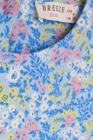 Breeze Kız Bebek Elbise Zıbınlı Çiçek Desenli Fiyonklu 9 Ay-3 Yaş, Mavi Mavi