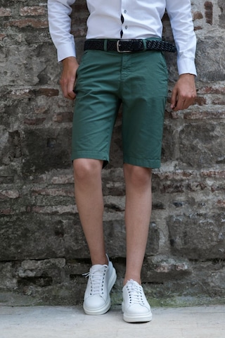 Gabardin Kumaş Bitik Desenli Pamuklu Regular Fit Chino Yan Cep Erkek Şort 001