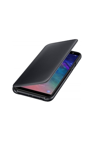 Galaxy A6 2018 İle Uyumlu Wallet Cover Kılıf Siyah Ef-wa600cbegww
