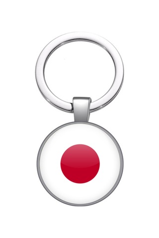 Tamgacrafts Japonya Japan Bayrağı Metal Anahtarlık Ülke Temalı Hediyelik Çok Renkli