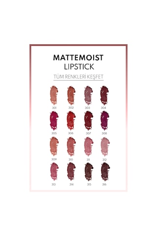 Note Cosmetique Mattemoist Lipstick Mat Bitişli Ruj 304 Spring - Bordo