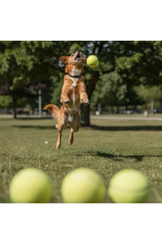 Runaway Köpek Tenis Topu 3'lü Set Oyun Ve Eğitim İçin
