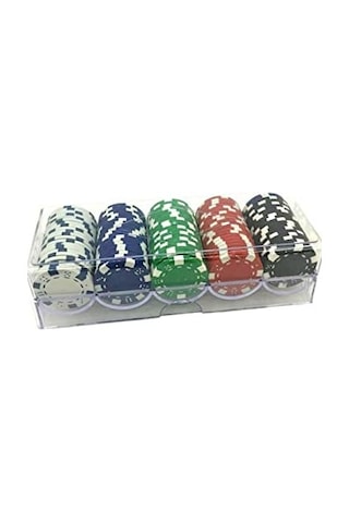 Çantalı Poker Para Taşları 100'lü Poker Fişi Profesyonel Genel