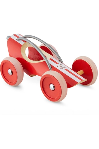 Bambu Ahşap Oyuncak Formula 1 Monza Yarış Arabası Kırmızı