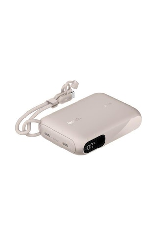Belkin Bpb027hqsd Boostcharge 10.000 Mah 20w Usb-c Powerbank Dijital Göstergeli Taşınabilir Şarj Cihazı - Kum Rengi Siyah