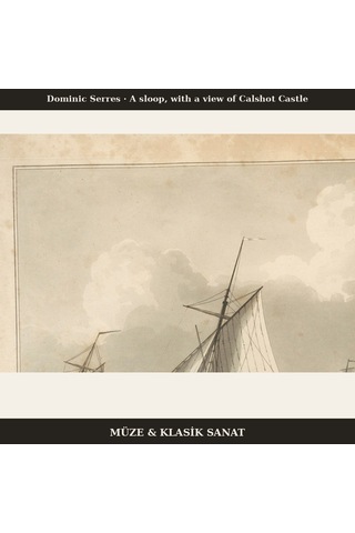 Dominic Serres A Sloop, With A View Of Calshot Castle 1805 Poster, İllüstrasyon Duvar Tablosu
