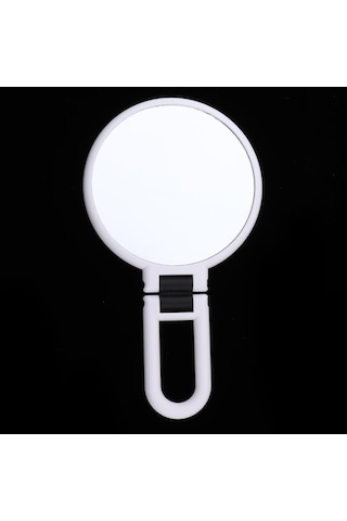Suntek Yuvarlak El Çift Taraflı Makyaj Aynası Büyüteç Ayna Beyaz