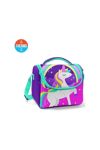 Coral High Kids Mor Su Yeşili Unicorn Desenli Thermo Beslenme Çantası 11833
