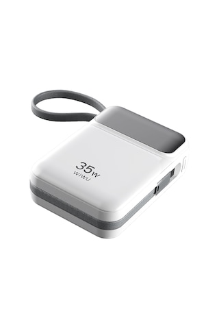 Wiwu Wi-p052 Galaxy Serisi Type-c Lightning Çıkışlı Taşınabilir Powerbank Pd 35w 10000mah Beyaz