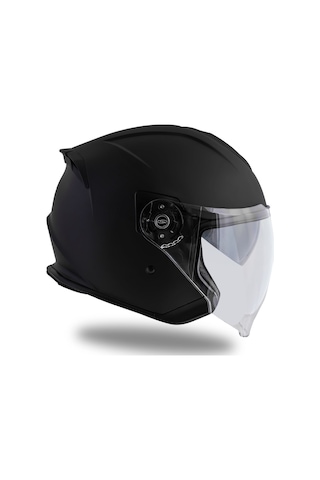 Palio 2.0 Mat Siyah Güneş Vizörlü Açık Kask C2 Mat Siyah