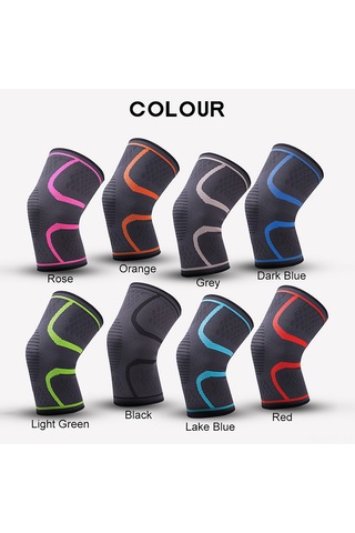 Vkemall S Boyutu Mavi Spor Diz Koruyucu Çift Paket - Silikon Kayma Önleyici, Nemlendirici, Bisiklet Tenis Fitness İçin Çok Renkli