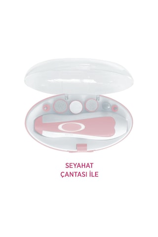 Pbs801 Işıklı 6 Başlıklı Manikür Pedikür Seti Pembe