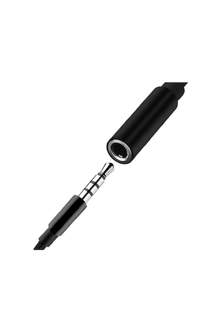 Type-c İçin 3.5mm Aux, Kulaklık Ve Mikrofon Adaptörü Siyah, Telefonlar İle Uyumlu