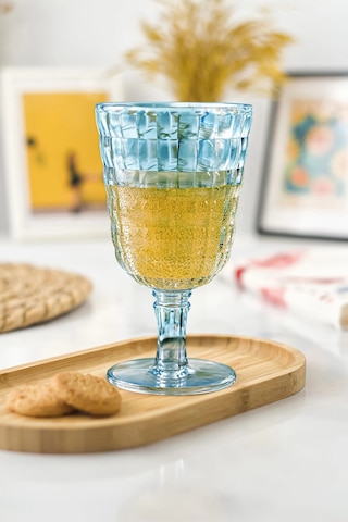 Allegra Aquamarin Kadeh Bardak - 450 Ml Tekli Akrilik Malzeme - Cam Değildir Kırılmaya Dayanıklı