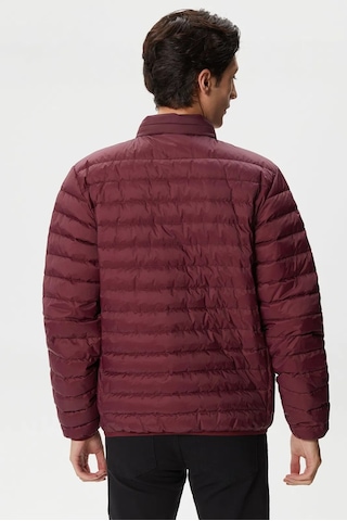 Lacoste Down Fill Jacket Kaztüyü Dolgu Gizli Kapüşonlu Bordo Mont Bordo