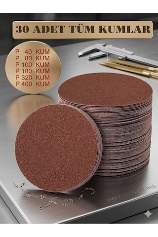 125 Mm Cırt Disk Zımpara 30 Lu Karma Paket