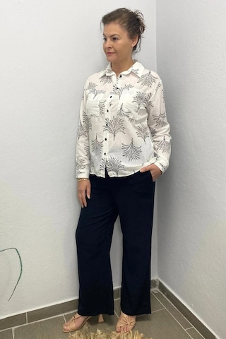 Mia Butik Kadın Siyah Yaprak Desenli Keten Takım