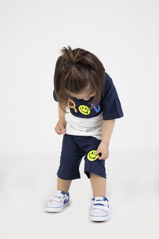 Erkek Bebek Şortlu Kısa Kollu Boys Desen Baskılı Yazlık Basic Alt-üst Takım 6-24 Ay Lacivert