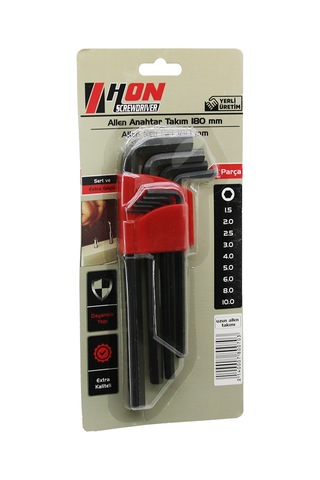 Alyan Anahtar Takımı Siyah Uzun 180 Mm
