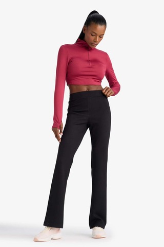 Defacto Defactofit Flare Fit İspanyol Paça Standart Boy Modal Sporcu Pantolon E8957ax25aubk81 Siyah