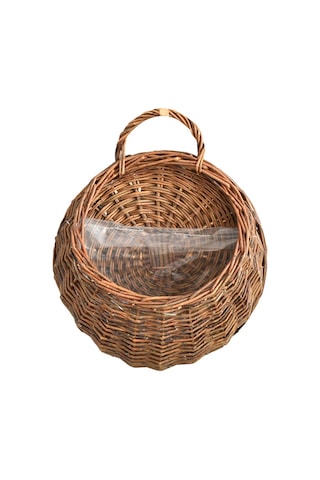 El Yapımı Çiçek Saksısı Duvara Asılı Hasır Rattam Sepet Bahçe Asma Saksı Bitkileri Tutucu Bahçe Saksıları Duvar Saksısı C